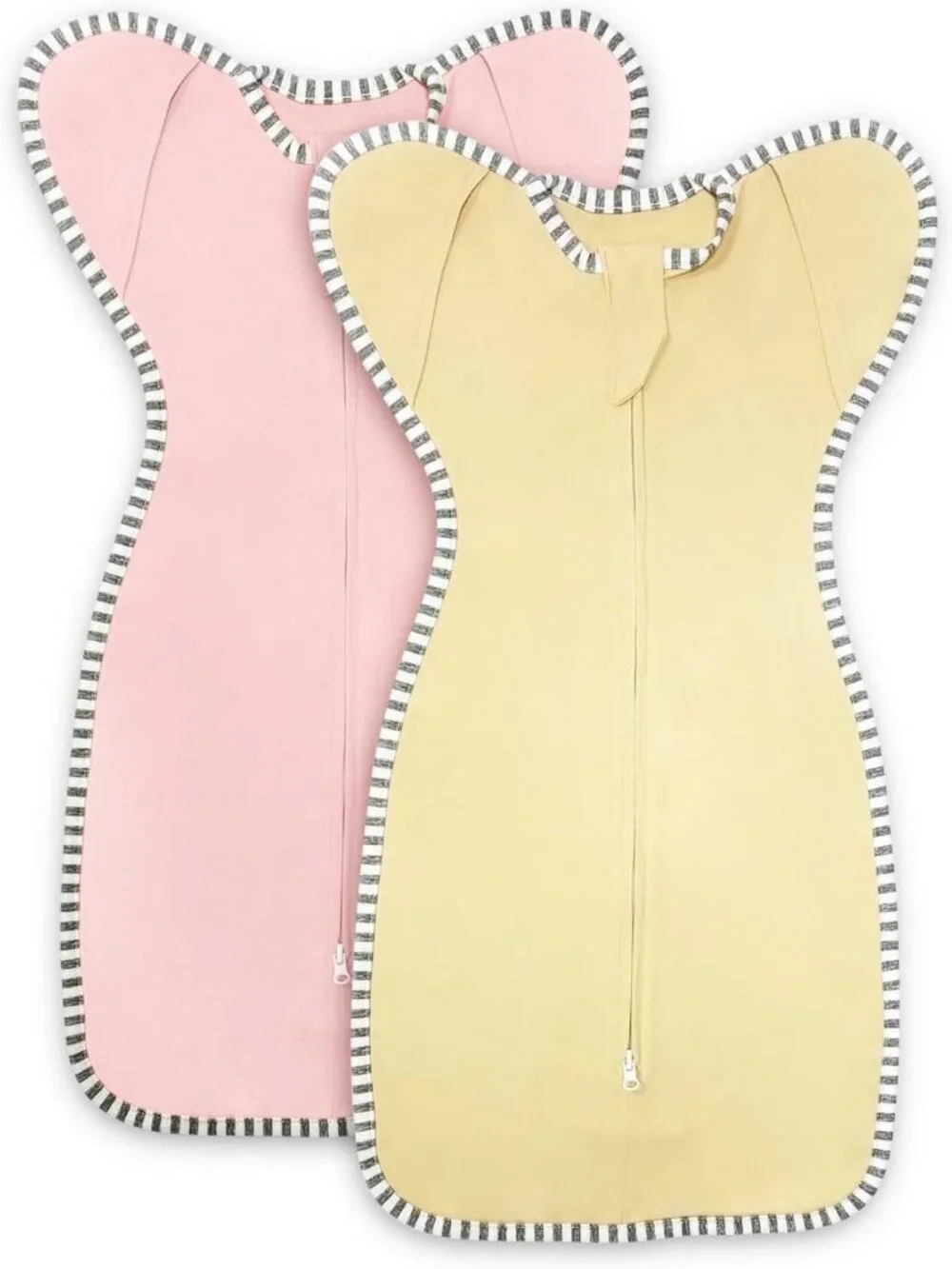 Cozy Newborn Sleep Sack Swaddle 0-3 Months, 2-Pack, 100% Cotton, 2-Way Zipper